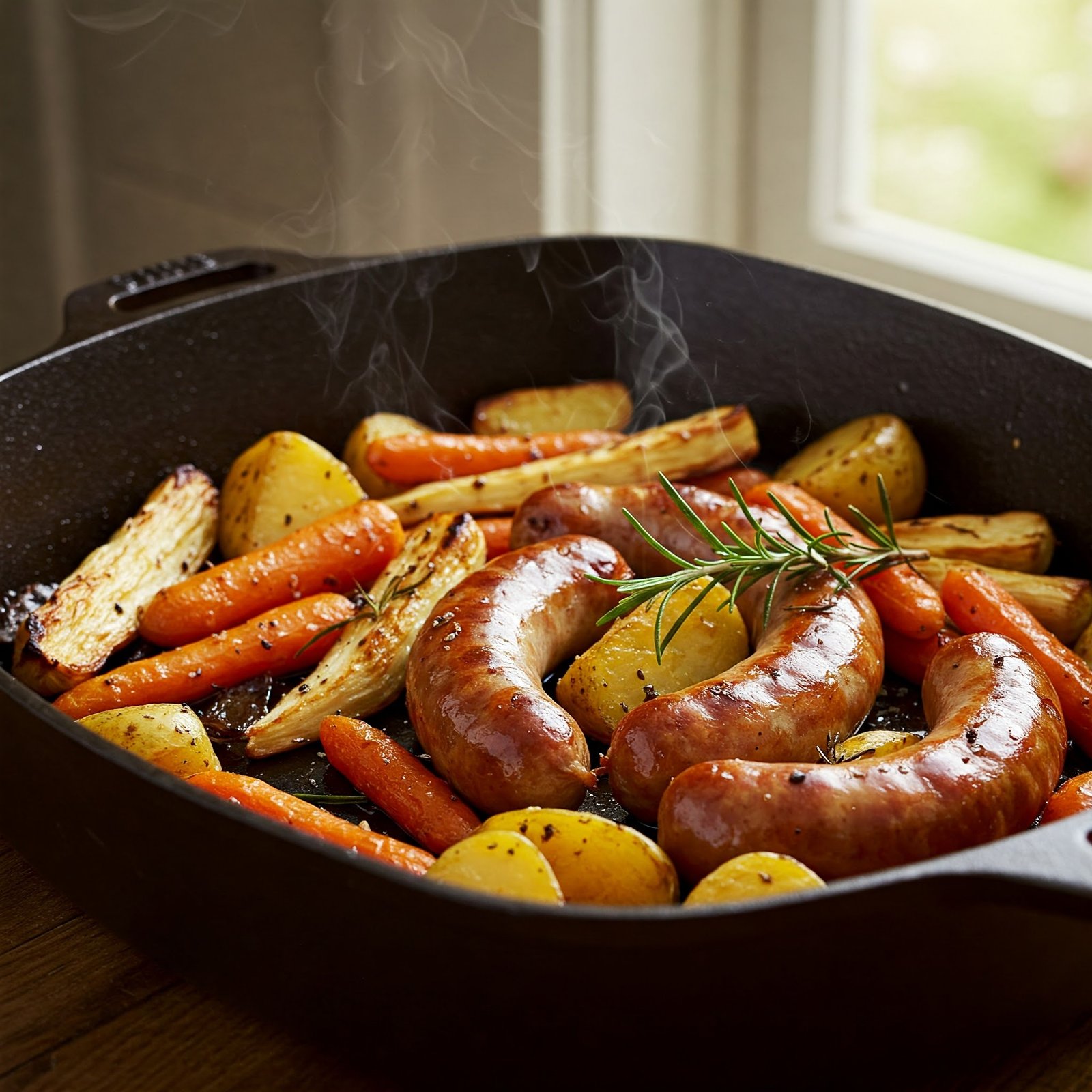 Sausage and Root Vegetable Bake - DineDishDigest