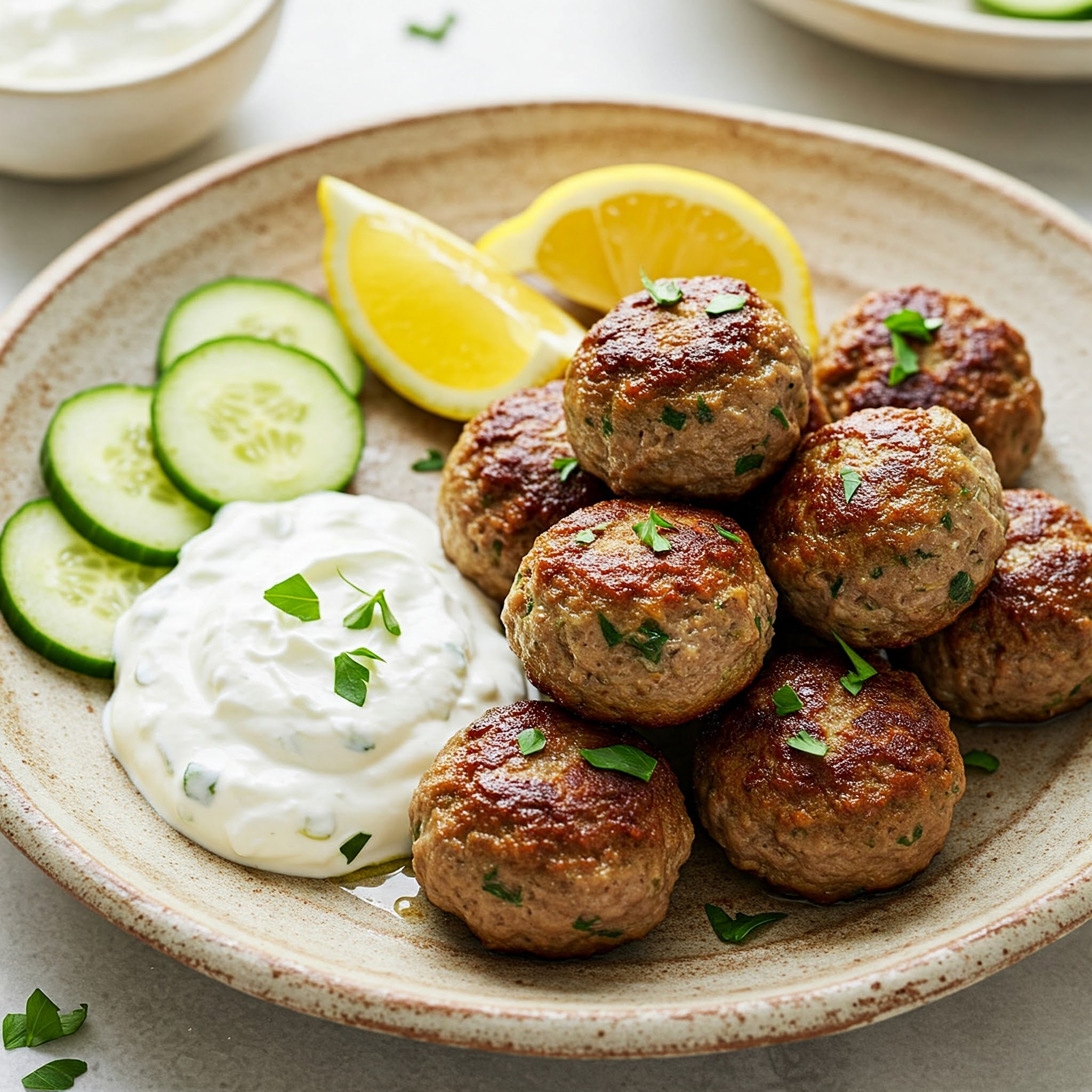 Greek-Style Lamb Meatballs - DineDishDigest